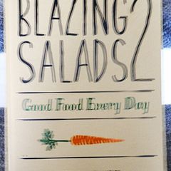 BLAZING SALADS 202 page Hardback Vegetarian Cookbook 3 euro