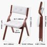 Set of 2 Wooden Folding Chairs with Cushions Portable Foldable Design Image 6