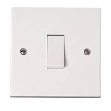 Light Switch 1 Gang Switch White