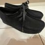 womens shoes Clarks WALLABEE BLACK SUEDE size 5 brand new Image 10
