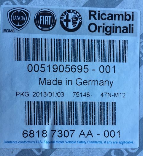 RH Front Door lock (Fiat Punto Grande)