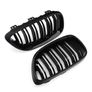 2 x Black Gloss Kidney Grills Grilles For BMW 2 Series Coupe F22 F23 2014-2018 Image 4