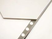 8mm Aluminium Tile Trim Chrome - Round Edge 2.4m