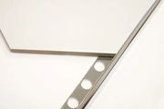 8mm Aluminium Tile Trim Chrome - Round Edge 2.4m