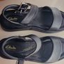 Clarks leather sandals black Image 4