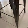 Set of 3 Genuine Tolix Bar Stools- Silver Metal Image 9