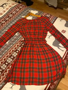 girls tartan dress sized 11-12yrs