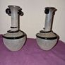 Vintage pair Spanish Lafiore Scavo glass vases Image 3