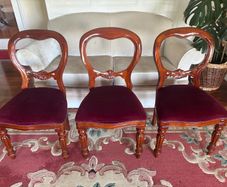 Dining chairs (Three velvet spoon back)