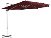Cantilever Umbrella with Steel Pole Bordeaux Red 300 cm