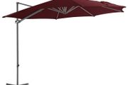 Cantilever Umbrella with Steel Pole Bordeaux Red 300 cm