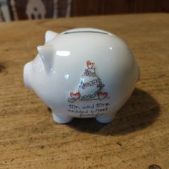 Ceramic Money box, Mr and Mrs