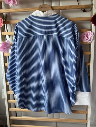 shirt bnwt new look blue & white striped shirt size 12 oversized rrp 39 euro