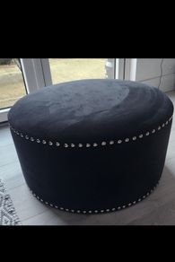 Black pouffe