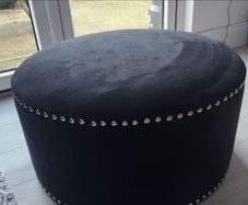 Black pouffe