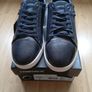 men's navy leather trainers Image 3