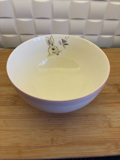 Bunny rabbit bowl and cups