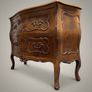 Mid 20th Century Italian Walnut Bombe Chest of Drawers Image 3