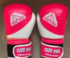 Top Pro Code Pink Gloves used for kick boxing