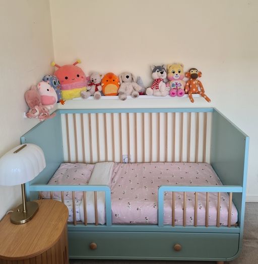 Pristine condition IKEA Myllra cot with large drawer