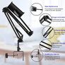 Tablet Stand Adjustable,Foldable Tablet Stand for Bed, Aluminum Universal Flexible Tablet Holder with 360 Degree Rotation for iPad/iPhoneX/iPad Pro/N-Switch,or Other 4.5 12.9 Inches Devices (Black) Image 7