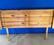 Double wood  headboard bed