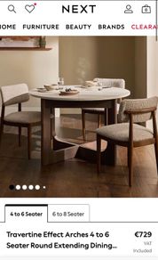 4 seater extendable table (table only)