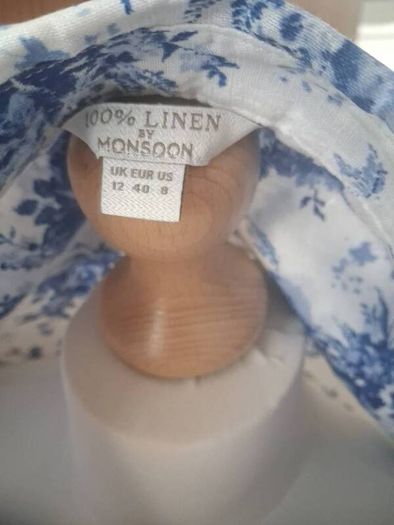 Monsoon 100% Linen Top/Blouse Size 12-14