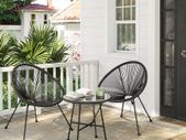 Set of two Garden chairs with table