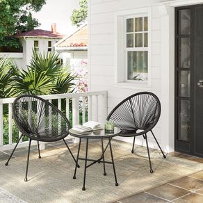 Set of two Garden chairs with table