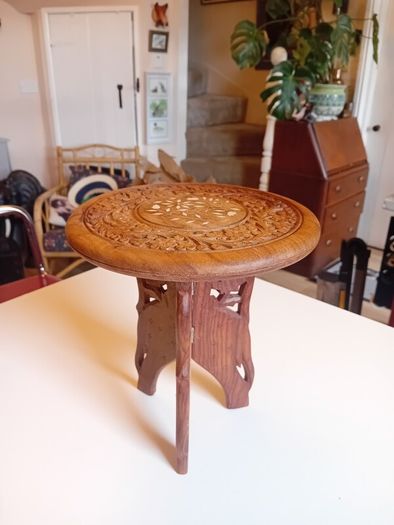 Vintage hardwood plant stand