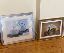 2 Framed Still Life Wall Art Prints |  - Silver & Gold Frames