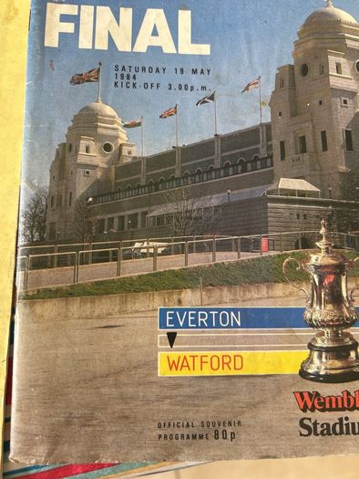 Fa cup final 1984 and charity shield 1985 programmes