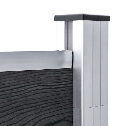 Garden Fence WPC 1737x186 cm Grey
