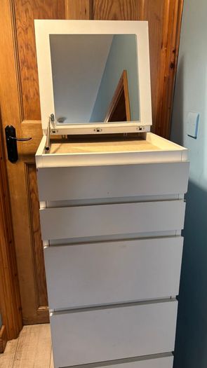 IKEA malm tall 6 Drawer unit with mirror