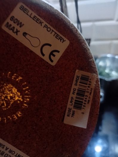 Belleek lamp