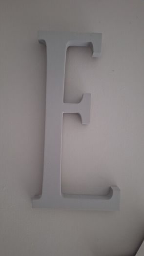 Alphabet wooden wall art.