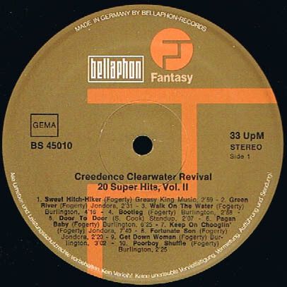 Creedence Clearwater Revival  20 Super Hits,