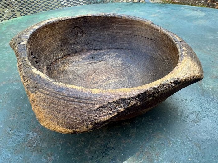 Antique Small Primitive wooden Dough Bowl
