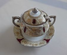 SUGAR BOWL - Underplate & Spoon - Noritake