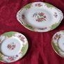 For Collectors Antique 3 Piece Paragon Rockingham Bone China Gold Gilt Cabinet Eared Cake Plate And Bread And Butter Set Made In England Image 4