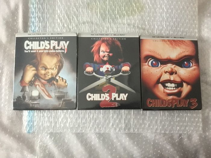 Childs Play 1-2-3  .4K UHD Set Collectors Editions Dolby Vision Dolby Atmos