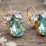 Gold Plated Crystal Earrings Image 3