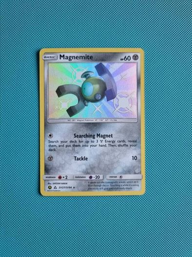 Magnemite Pokemon Card from Hidden Fates Shiny Vault (SV27/SV94)