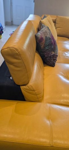 Leather corner sofa