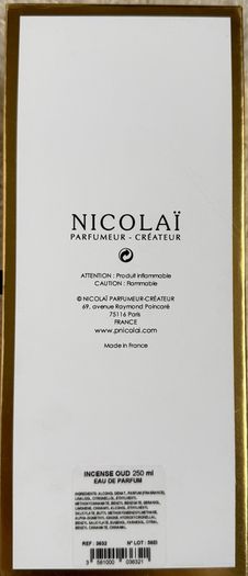 Nicolai Parfumeur Createur Incense Oud EDP 250ml (Lightly Tested)