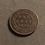 Canada 1876 QV One Cent Image 2