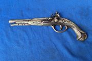 Vintage solid brass wall hanging pistol