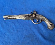 Vintage solid brass wall hanging pistol