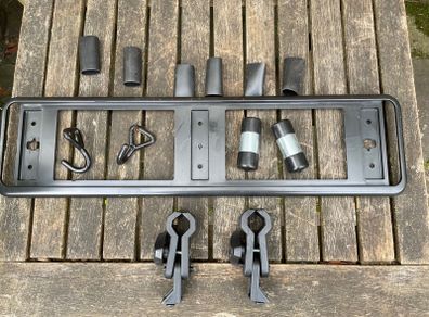 Car bike rack number plate mount